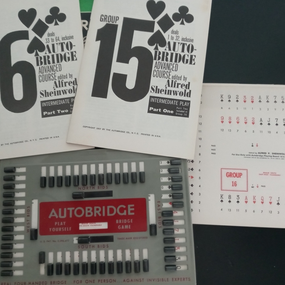 vintage Auto Bridge game original box 1957 card game 4 hand - Picture 5 of 9